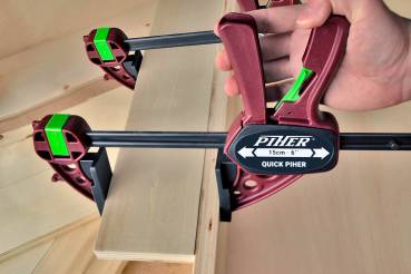 8 morsetti monouso PIHER® Quick Extra in set (4 x 15 / 2 x 30 / 2 x 60 cm) per lavorare in modo flessibile