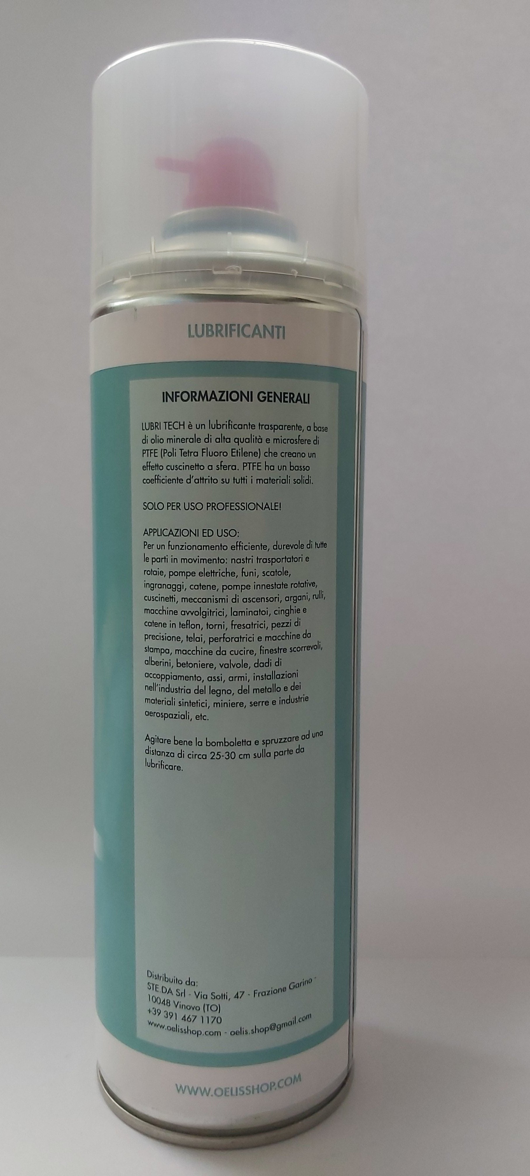 LUBRI TECH è un lubrificante trasparente, a base di olio minerale di alta qualità e microsfere di PTFE ( Poli Tetro Fluoro Etilene) che creano un effetto cuscinetto a sfera. PTFE ha un basso coefficiente di attrito su tutti i materiali solidi.