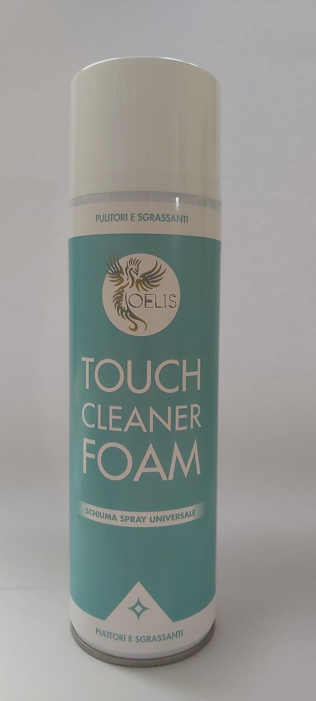 TOUCH CLEANER FOAM è una schiuma spray universale per pulire e sgrassare in maniera efficace. TOUCH CLEANER FOAM è facile e veloce da usare, sicuro su tutte le superfici, anche quelle delicate. TOUCH CLEANER FOAM non contiene sostanze abrasive ed ha un odore piacevole. TOUCH CLEANER FOAM non lascia tracce, macchie o aloni sulle superfici